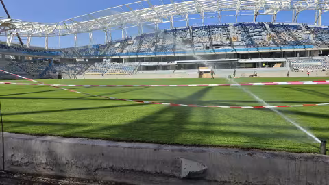Le grand stade de Tanger renouvelle son système d'Irrigation