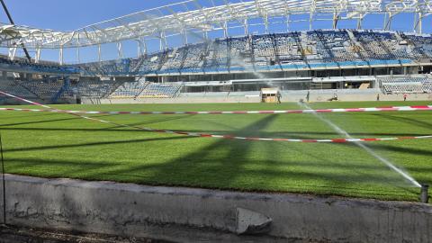 Le grand stade de Tanger renouvelle son système d'Irrigation